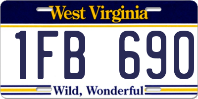 WV license plate 1FB690