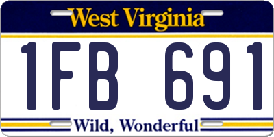 WV license plate 1FB691