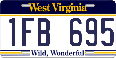 WV license plate 1FB695