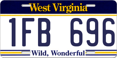 WV license plate 1FB696