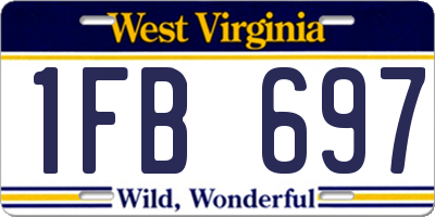 WV license plate 1FB697
