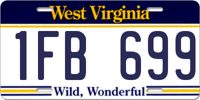 WV license plate 1FB699