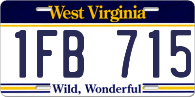 WV license plate 1FB715
