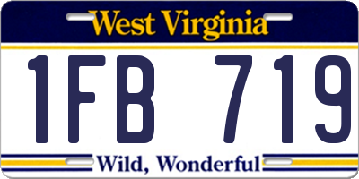 WV license plate 1FB719