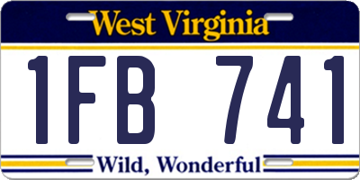 WV license plate 1FB741