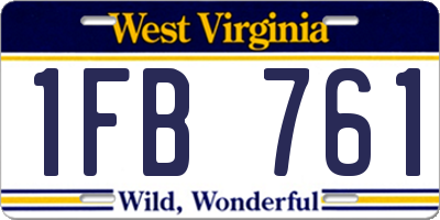 WV license plate 1FB761