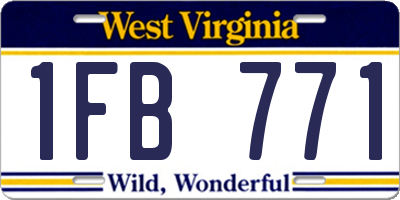 WV license plate 1FB771