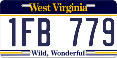 WV license plate 1FB779