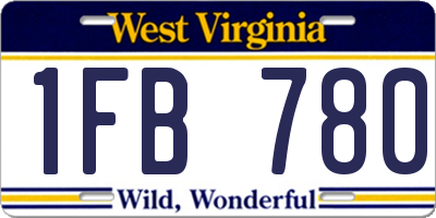 WV license plate 1FB780