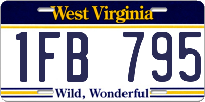 WV license plate 1FB795