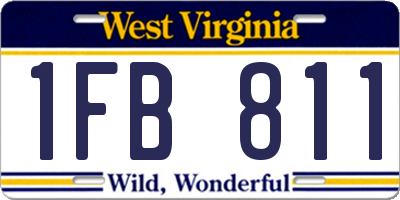 WV license plate 1FB811