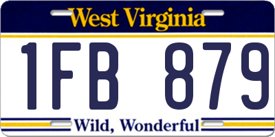WV license plate 1FB879