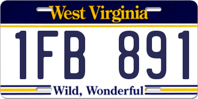 WV license plate 1FB891