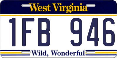 WV license plate 1FB946
