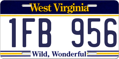 WV license plate 1FB956