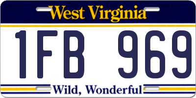 WV license plate 1FB969