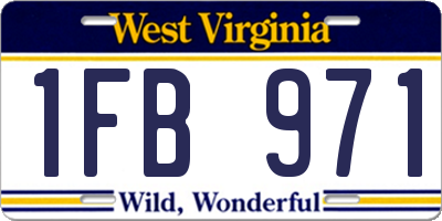 WV license plate 1FB971