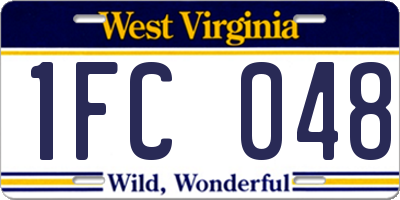 WV license plate 1FC048