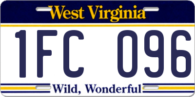 WV license plate 1FC096