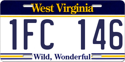 WV license plate 1FC146