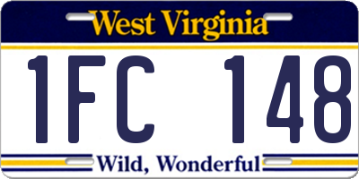 WV license plate 1FC148