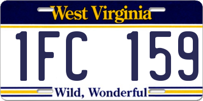 WV license plate 1FC159