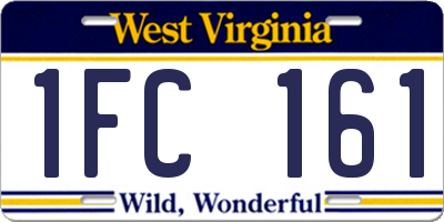 WV license plate 1FC161