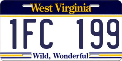 WV license plate 1FC199