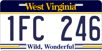 WV license plate 1FC246