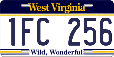 WV license plate 1FC256