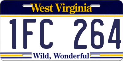 WV license plate 1FC264