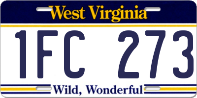 WV license plate 1FC273