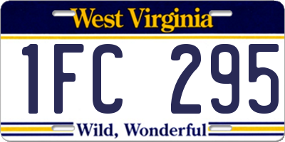 WV license plate 1FC295