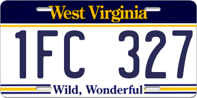 WV license plate 1FC327