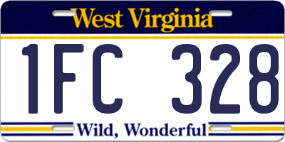WV license plate 1FC328