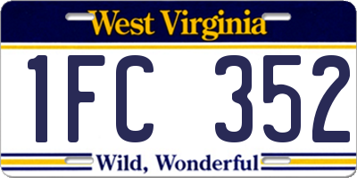 WV license plate 1FC352