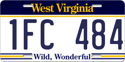 WV license plate 1FC484