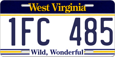 WV license plate 1FC485