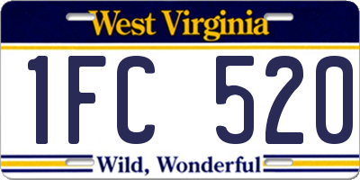 WV license plate 1FC520