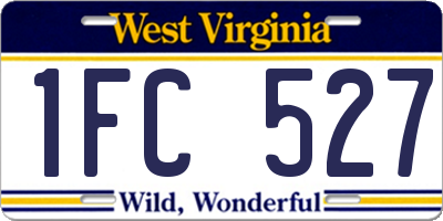 WV license plate 1FC527