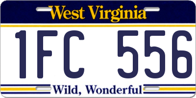 WV license plate 1FC556