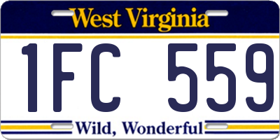WV license plate 1FC559