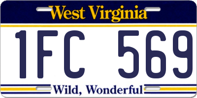 WV license plate 1FC569