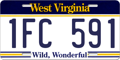 WV license plate 1FC591