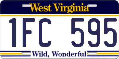 WV license plate 1FC595