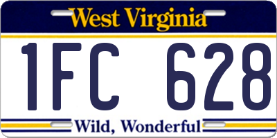 WV license plate 1FC628