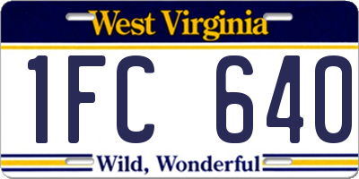 WV license plate 1FC640