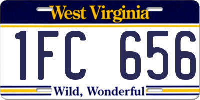 WV license plate 1FC656
