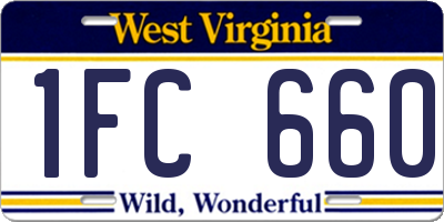 WV license plate 1FC660