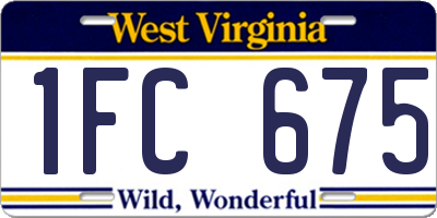 WV license plate 1FC675